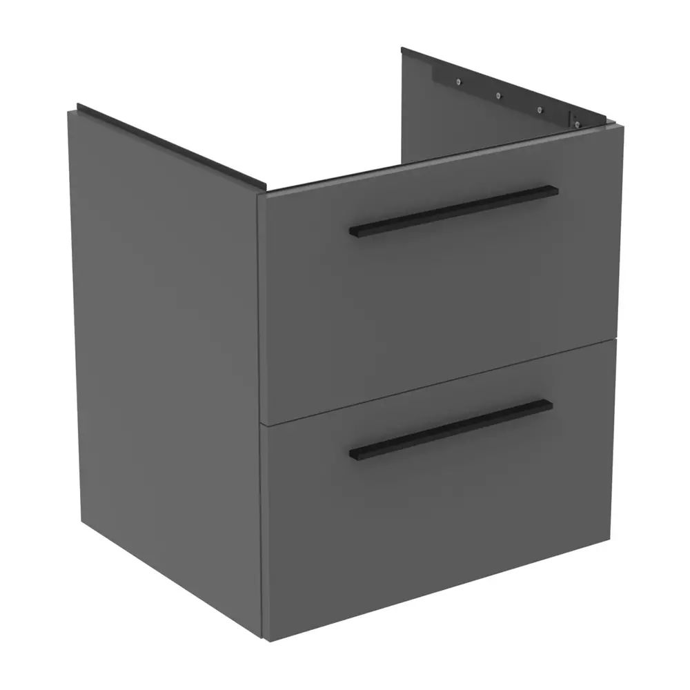 Dulap baza suspendat Ideal Standard i.life B gri quartz mat 2 sertare 60 cm