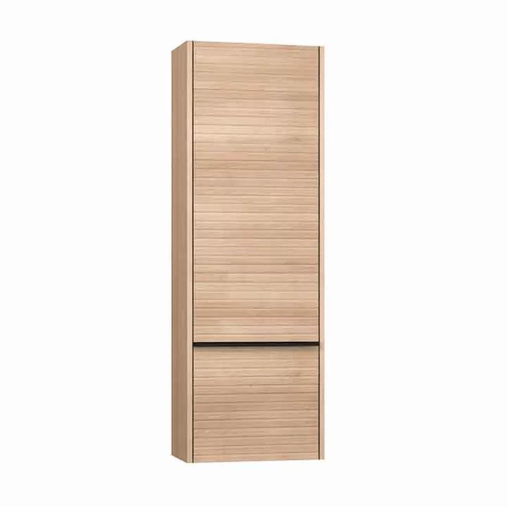 Dulap coloana mare suspendat KolpaSan Orphia canelat 1 usa si 1 sertar 45x140 cm finisaj acacia