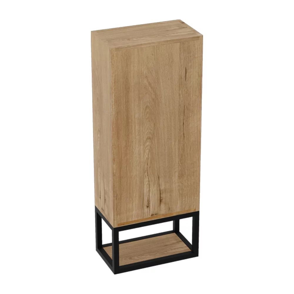 Dulap coloana mediu suspendat Rune Snorri 35 cm finisaj negru-lemn