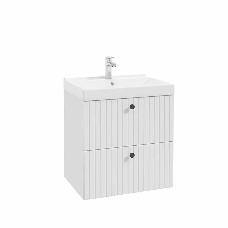 Dulap suspendat pentru lavoar alb mat Defra Fuego 60 cm