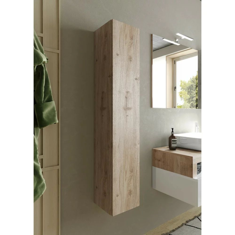 Dulap coloana mare suspendat LC Mobili Italia Hamburg 26x138 cm finisaj lemn