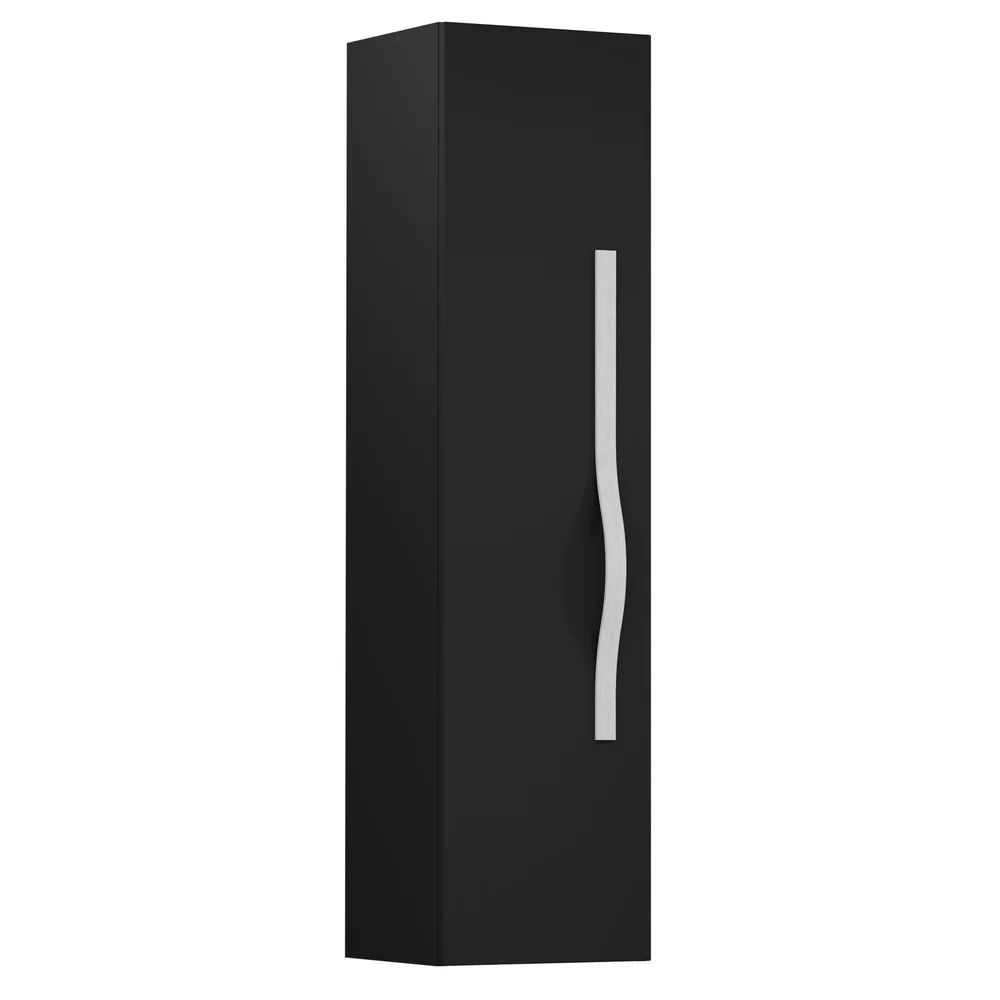 Dulap tip coloana suspendat negru Krofam e-VOG 130 cm maner crom