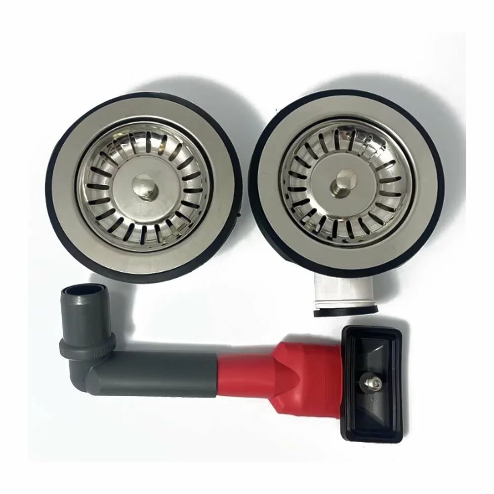 Kit sistem scurgere Franke pentru chiuvete cu 2 cuve inox lucios