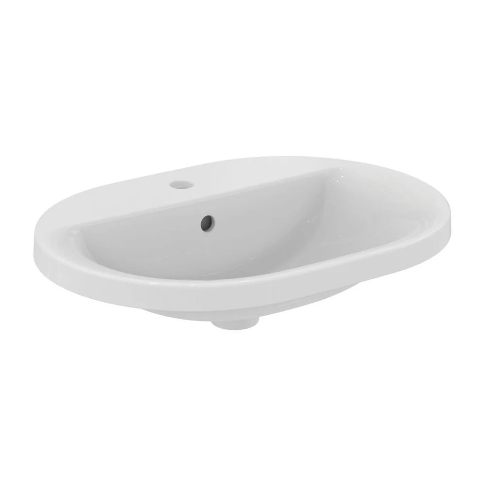 Lavoar incastrat Ideal Standard Connect 62 cm alb lucios