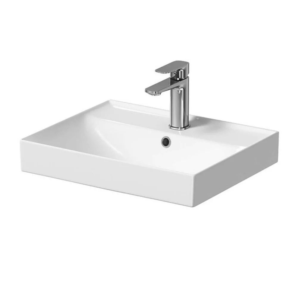 Lavoar incastrat alb mat Cersanit Larga Rocklite 50 cm