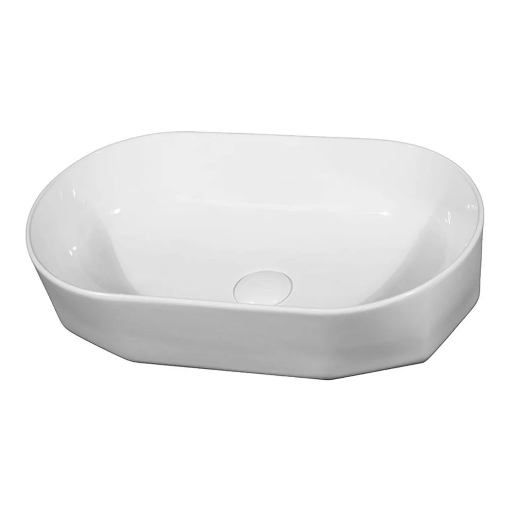 Lavoar pe blat alb Fluminia Ariel 55 cm