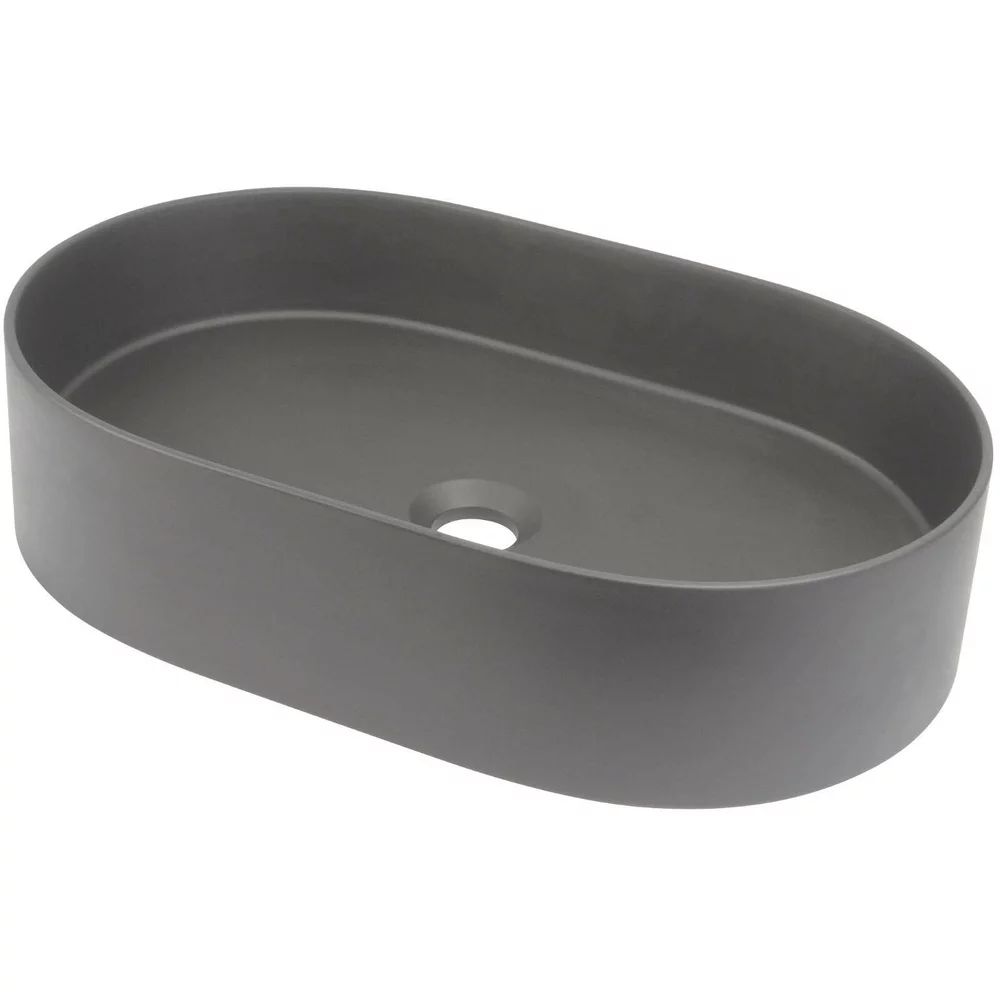 Lavoar pe blat antracit metalic Deante Silia 55 cm