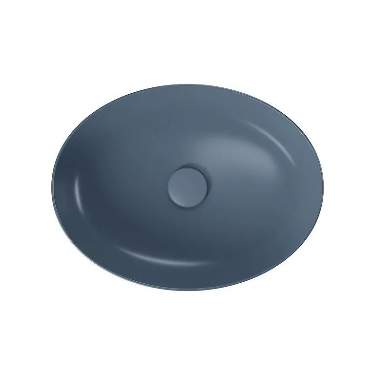 Lavoar pe blat asimetric albastru mat Cersanit Larga Rocklite 50 cm