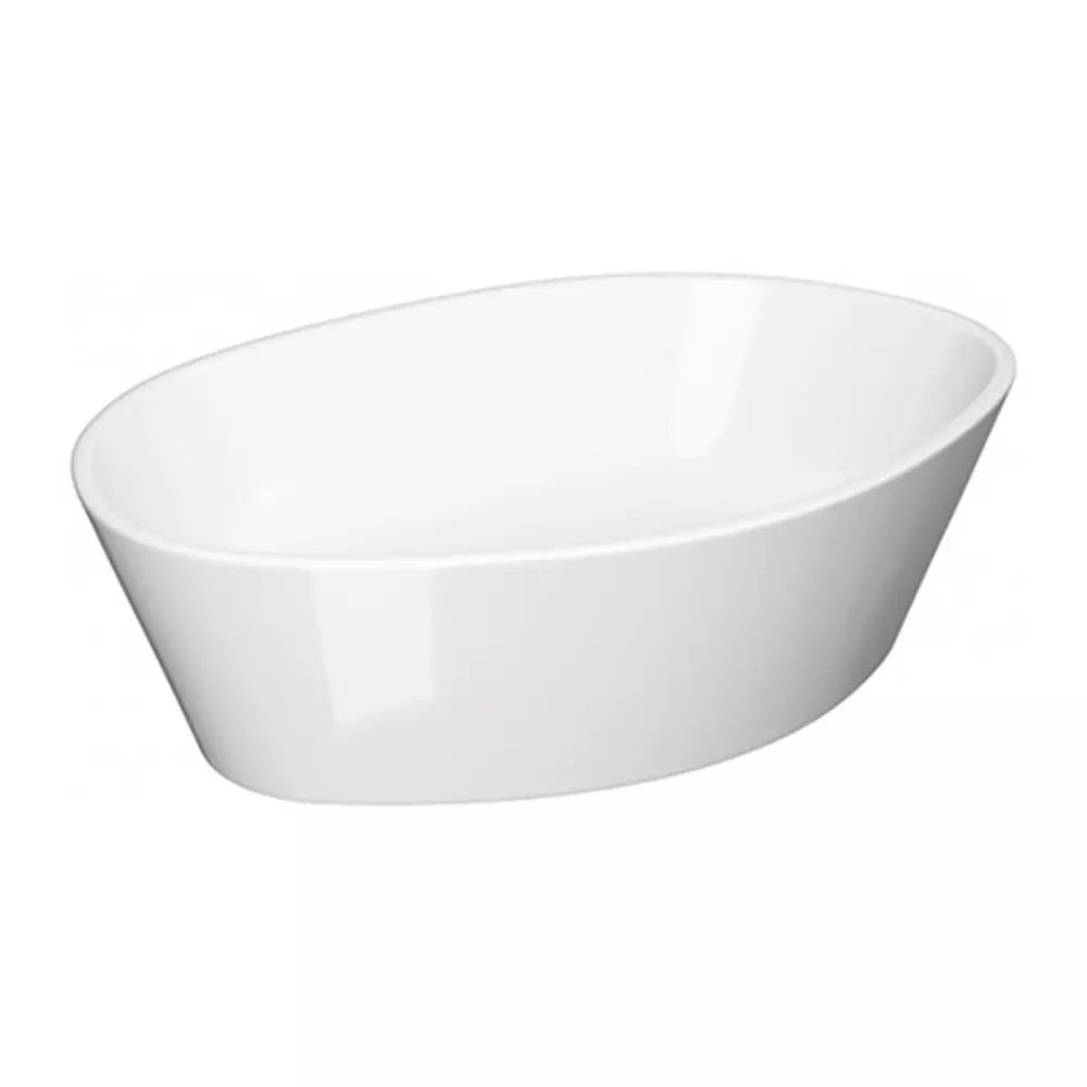 Lavoar pe blat Cersanit City oval 53 cm alb lucios