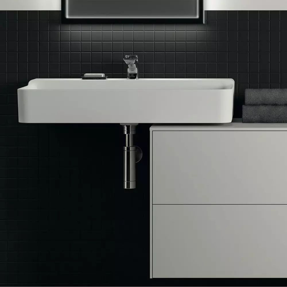 Lavoar suspendat Ideal Standard Atelier Conca 80 cm alb lucios