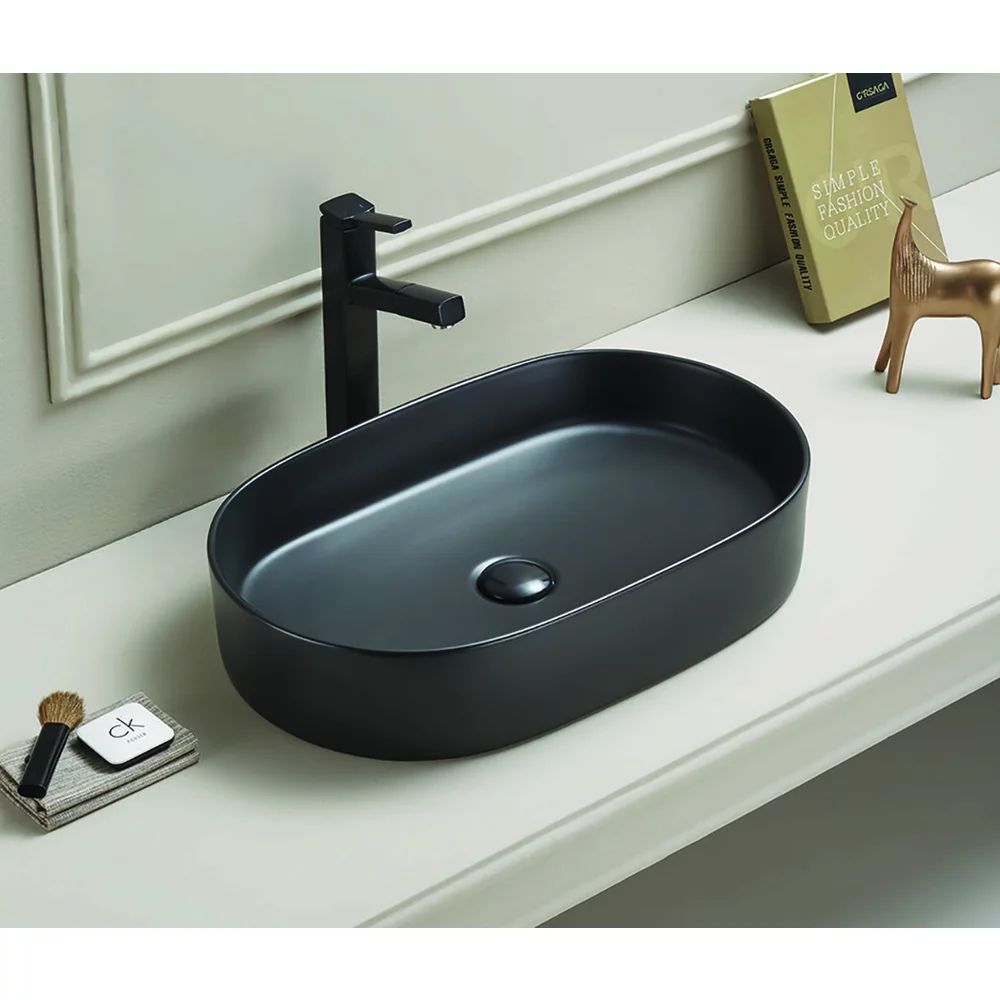 Lavoar pe blat negru Rune Vidar 60 cm