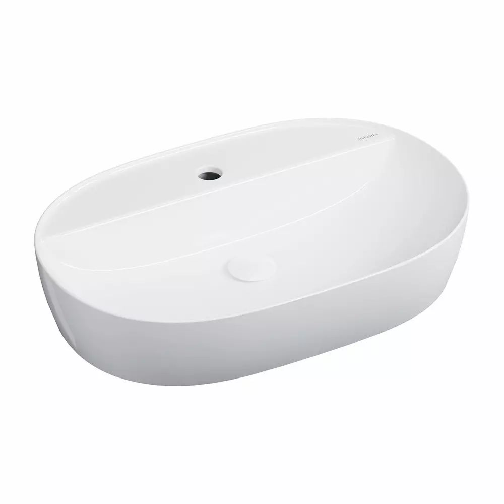 Lavoar pe blat Omnires Atlanta alb 60.5 x 40 cm
