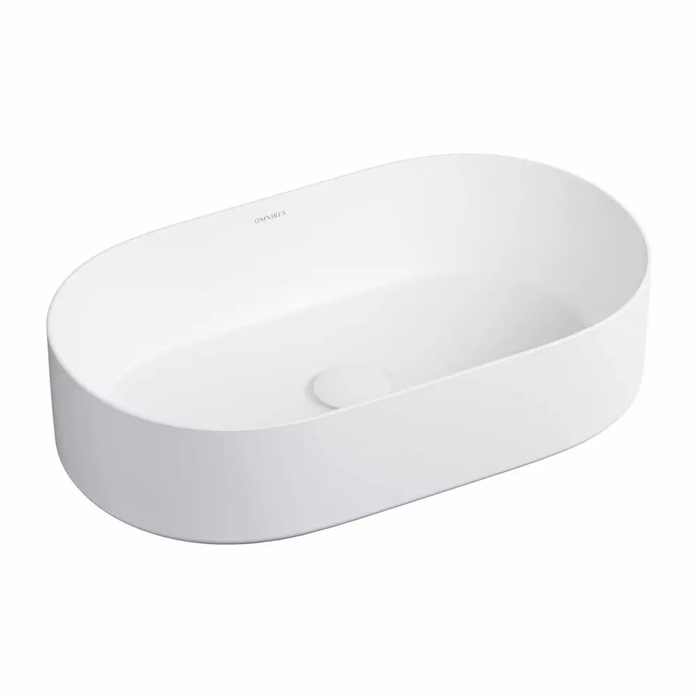 Lavoar pe blat Omnires Mesa alb mat 53.5 x 31.5 cm