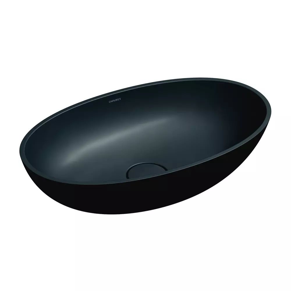 Lavoar pe blat Omnires Shell M+ negru 60 x 35 cm