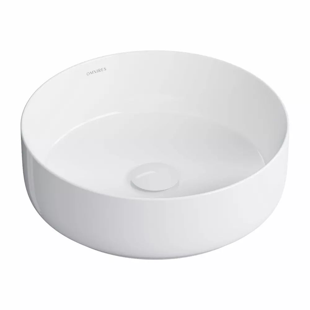 Lavoar pe blat Omnires Tulsa alb 36 cm