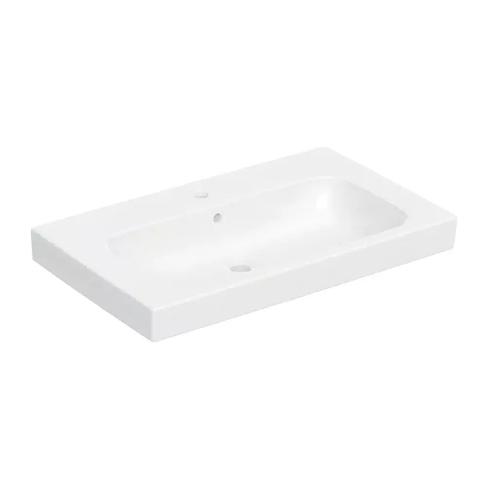 Lavoar pe mobilier Geberit Modo alb lucios 80 cm