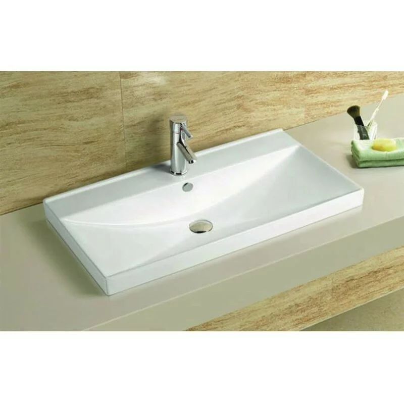 Lavoar pe mobilier Inter Ceramic alb finisaj lucios 91 cm