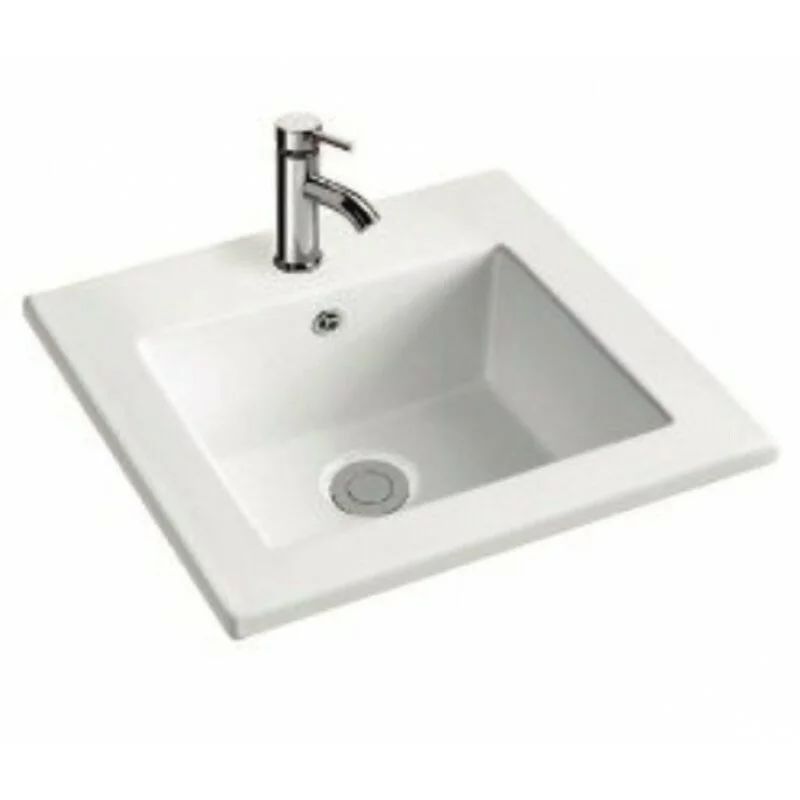Lavoar pe mobilier Inter Ceramic alb lucios 41.5 cm