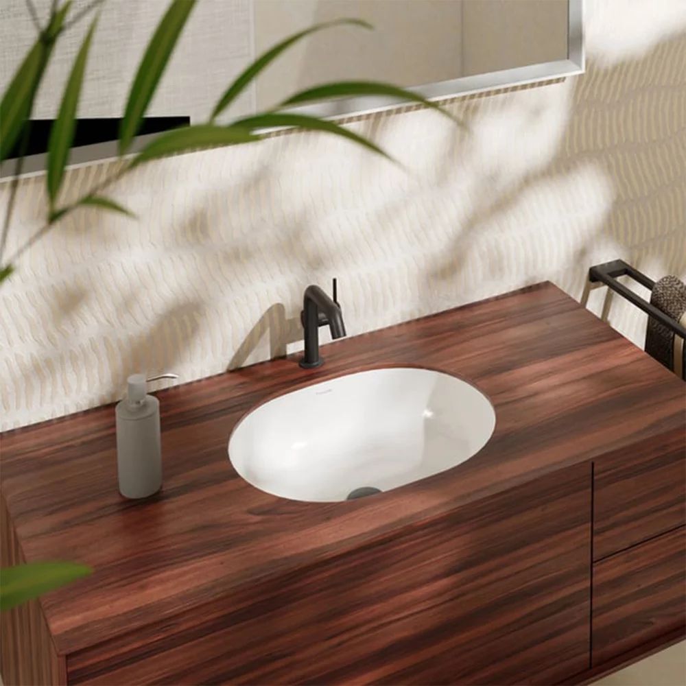 Lavoar sub blat Hansgrohe Xuniva U 45 cm cu preaplin alb lucios