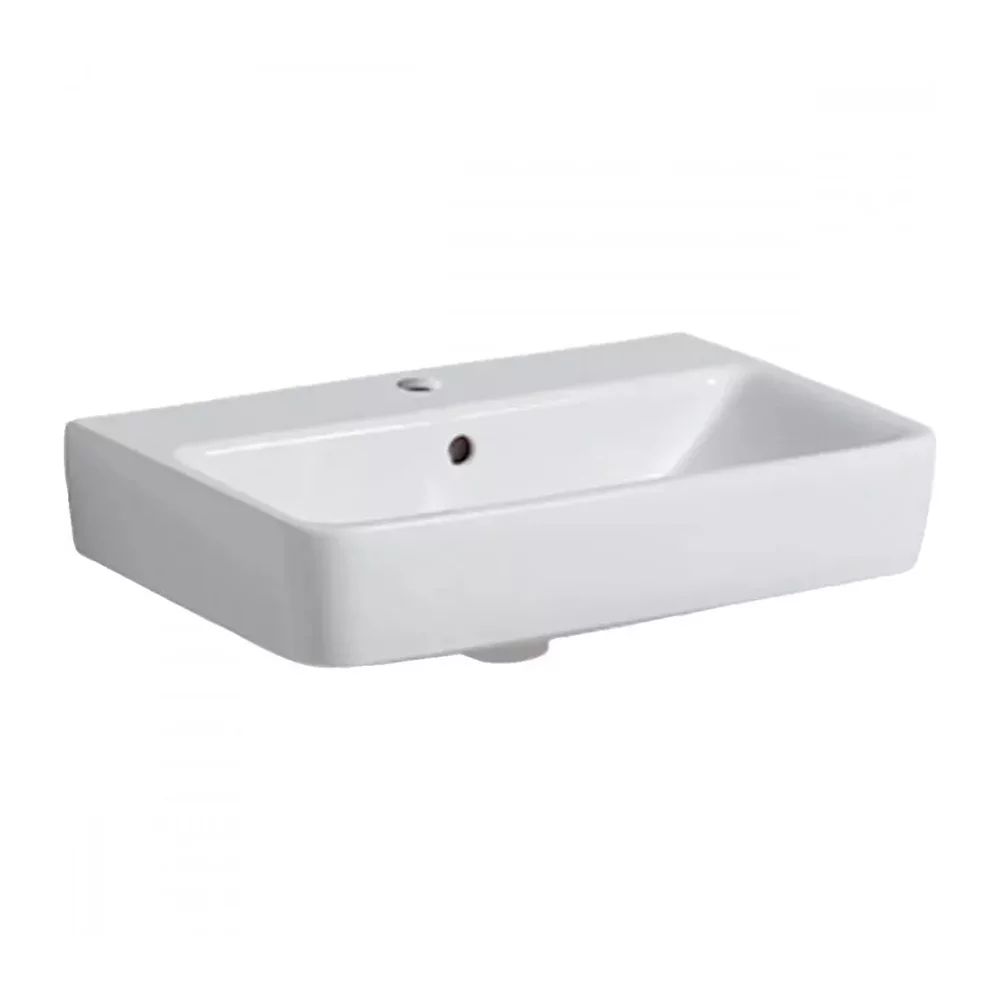 Lavoar suspendat Geberit Selnova Compact alb cu orificiu baterie