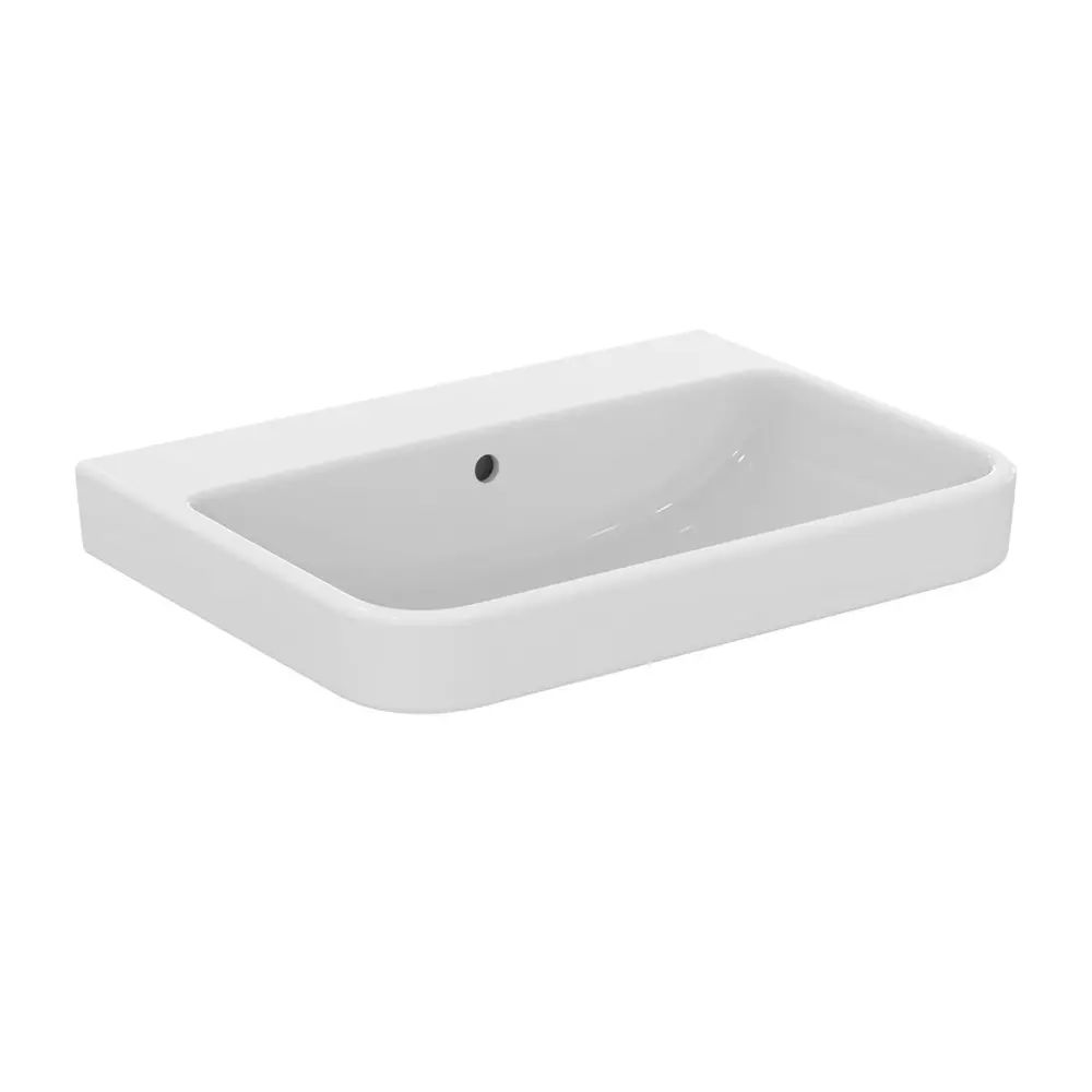 Lavoar suspendat Ideal Standard i.life B alb lucios 50 cm cu orificiu preaplin