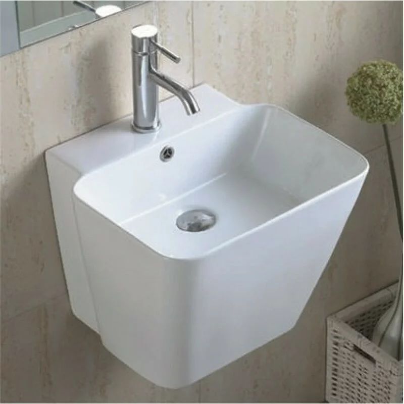 Lavoar suspendat Inter Ceramic dreptunghiular finisaj alb lucios 45.5 cm