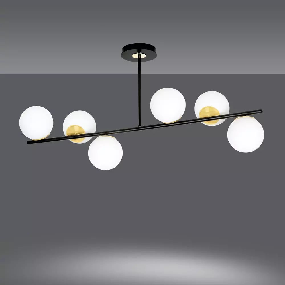 Lustra Emibig Floki 6 negru/auriu