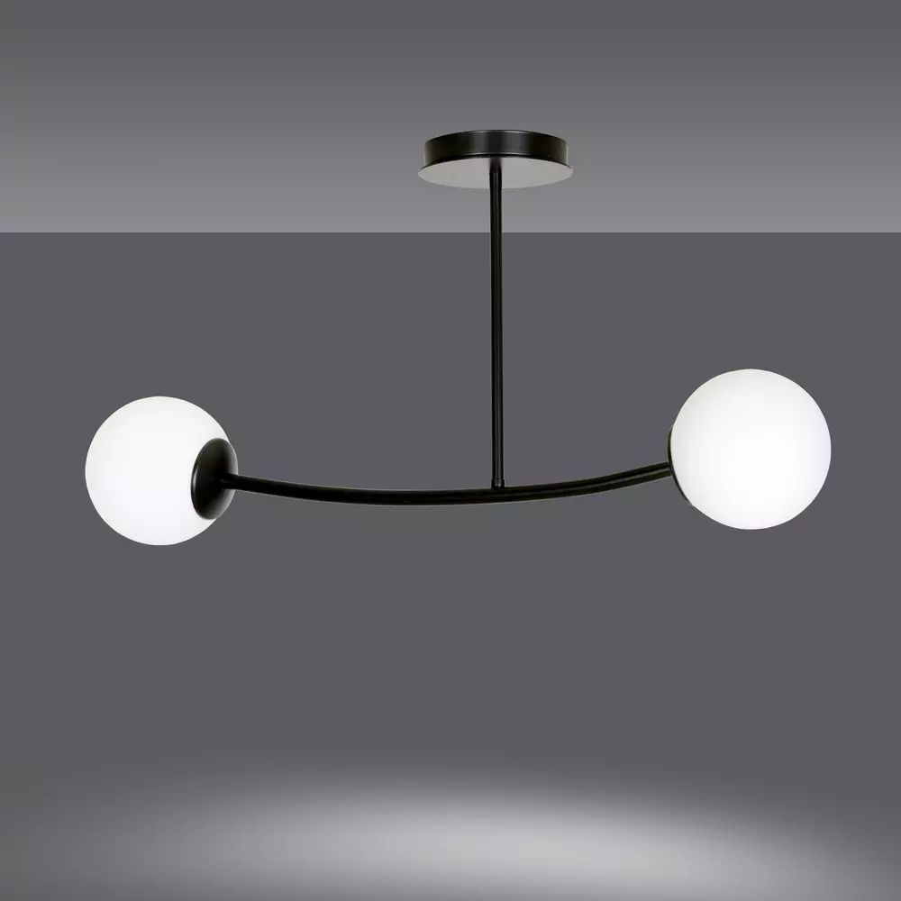 Lustra Emibig Halldor 2 negru/alb