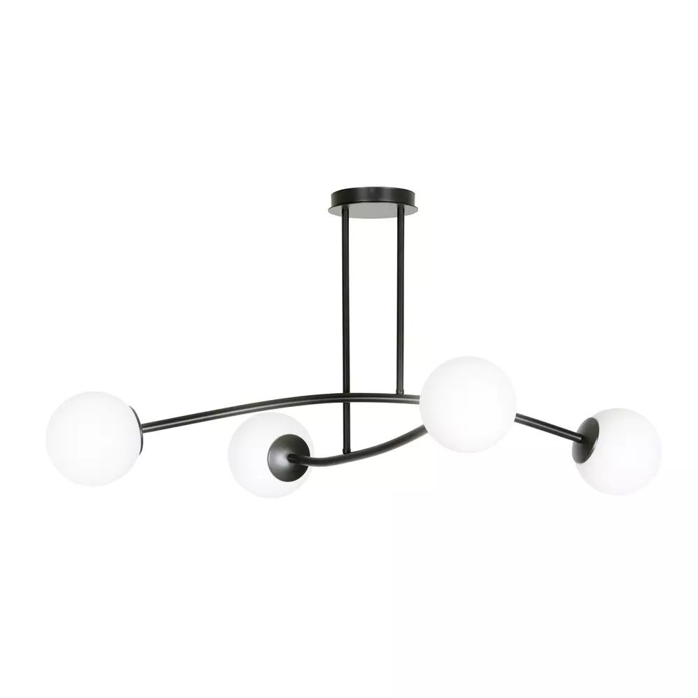 Lustra Emibig Halldor 4 negru/alb