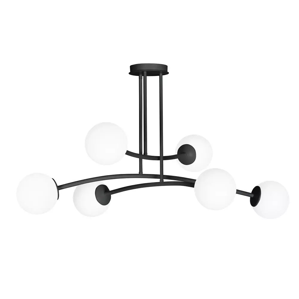 Lustra Emibig Halldor 6 negru/alb