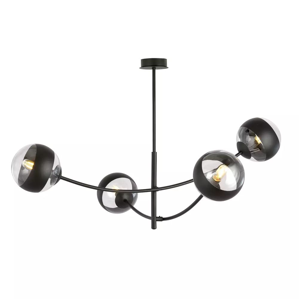 Lustra Emibig Hunter 4 negru/transparent