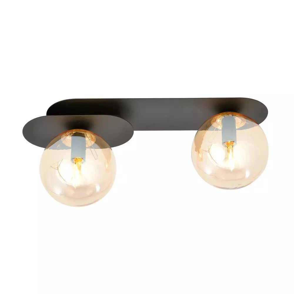 Lustra Emibig Plaza 2 negru/auriu