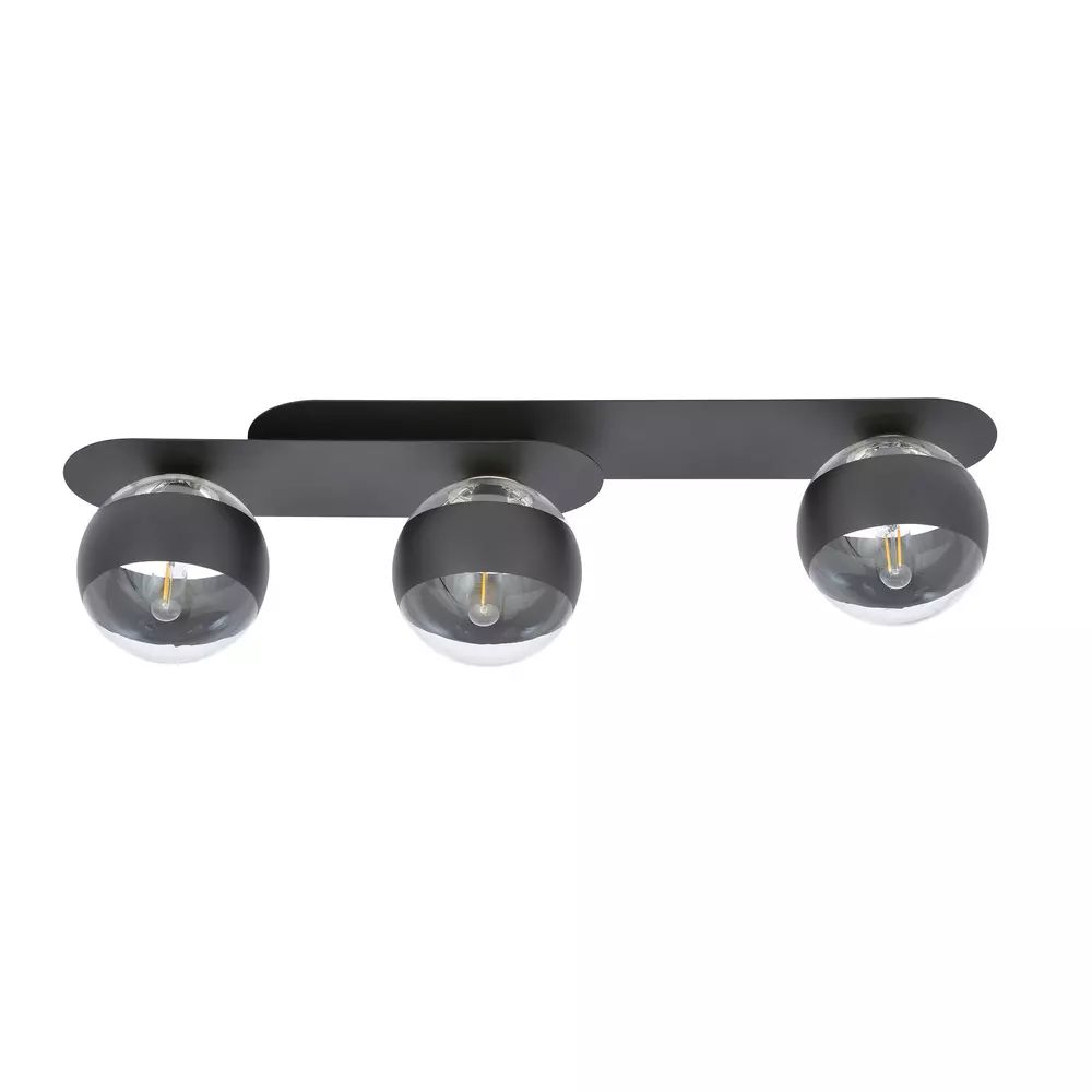 Lustra Emibig Plaza 3 negru/transparent
