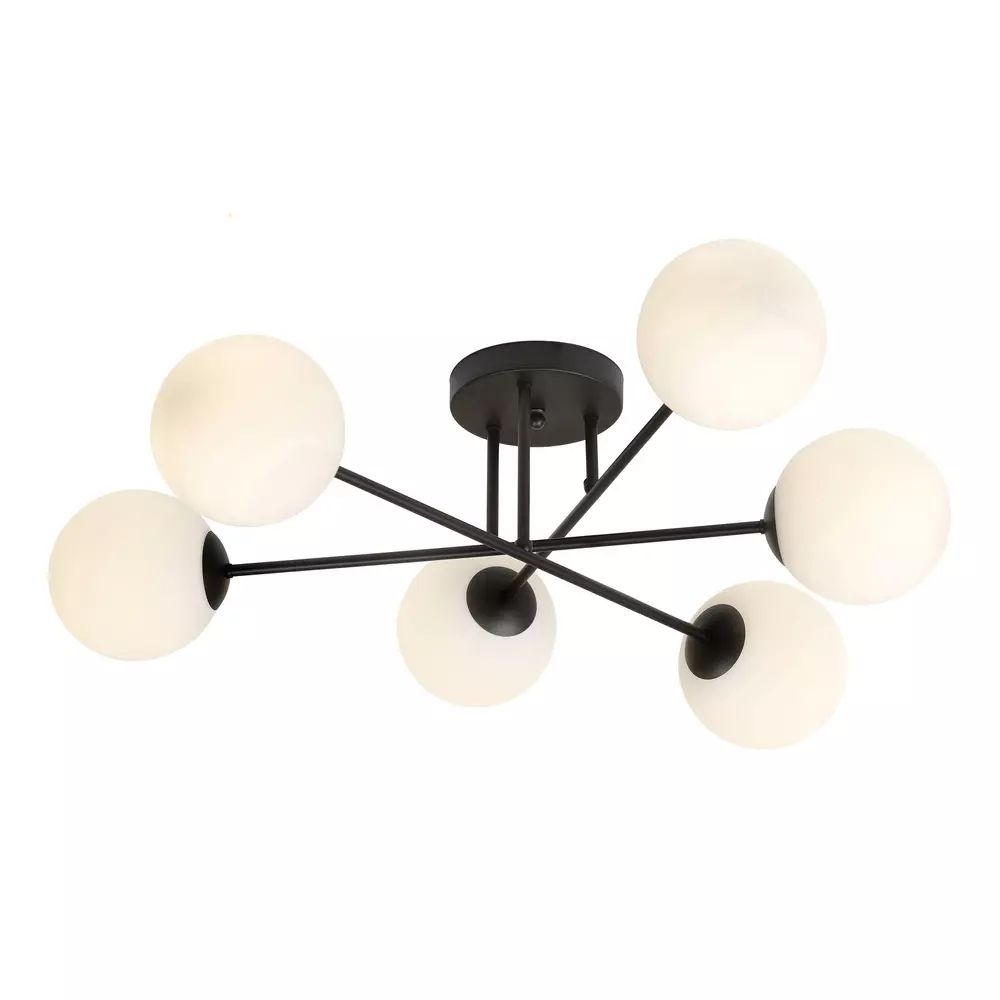 Lustra Emibig Roma 6 negru/alb