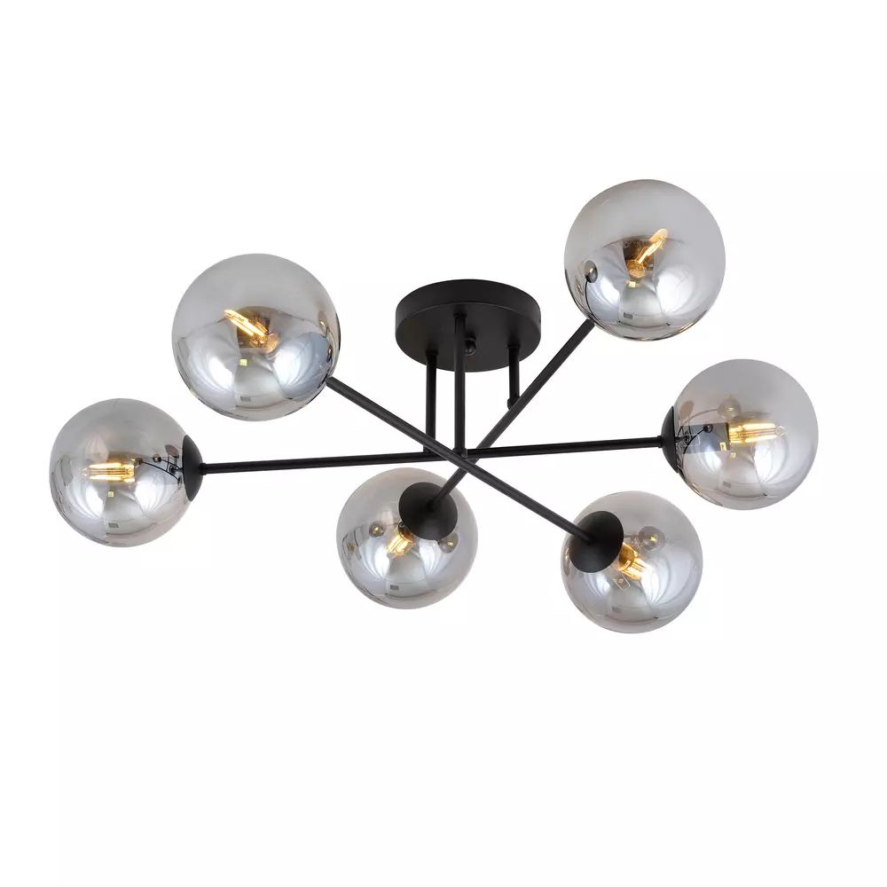 Lustra Emibig Roma 6 negru/grafit