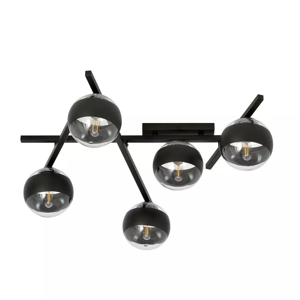 Lustra Emibig Smart 5 negru/transparent