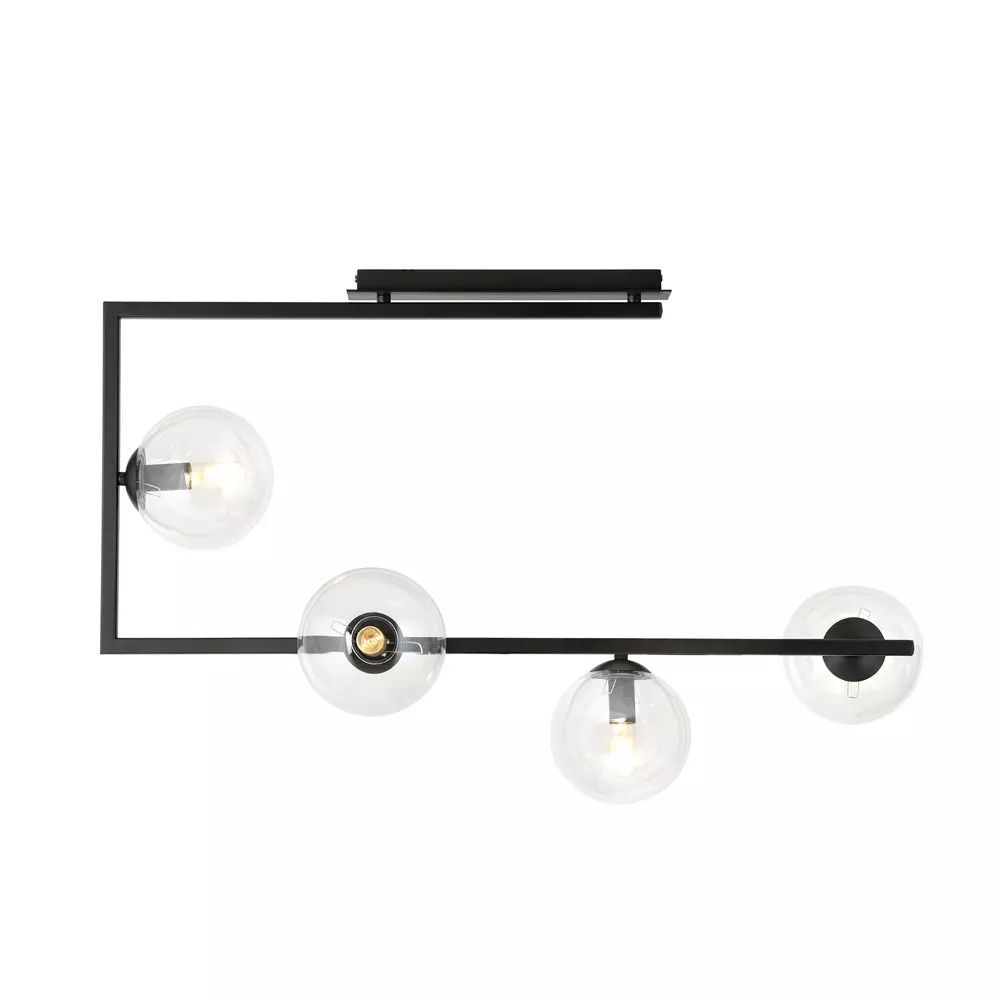 Lustra Emibig Soma 4 BL negru/transparent