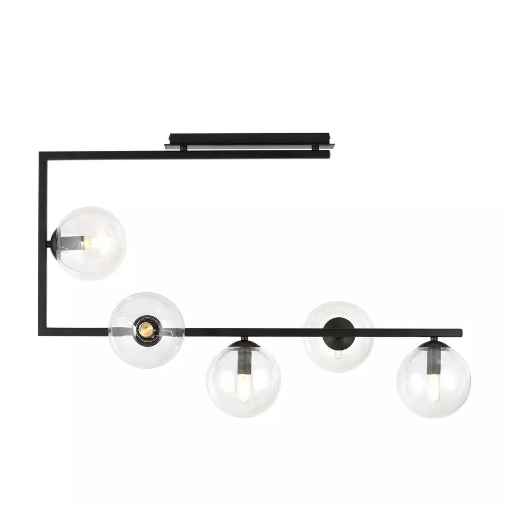 Lustra Emibig Soma 5 BL negru/transparent