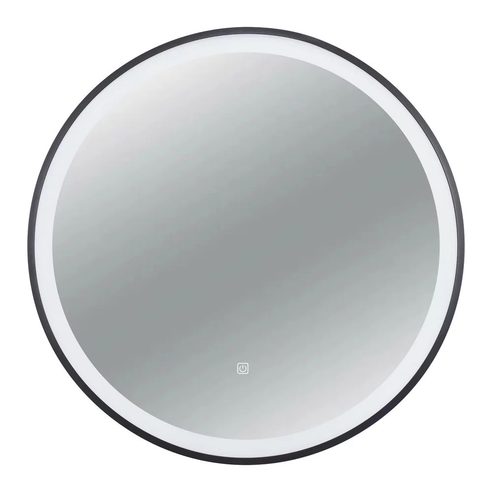 Oglinda cu iluminare si dezaburire Balneo Venus 80 cm cu rama neagra