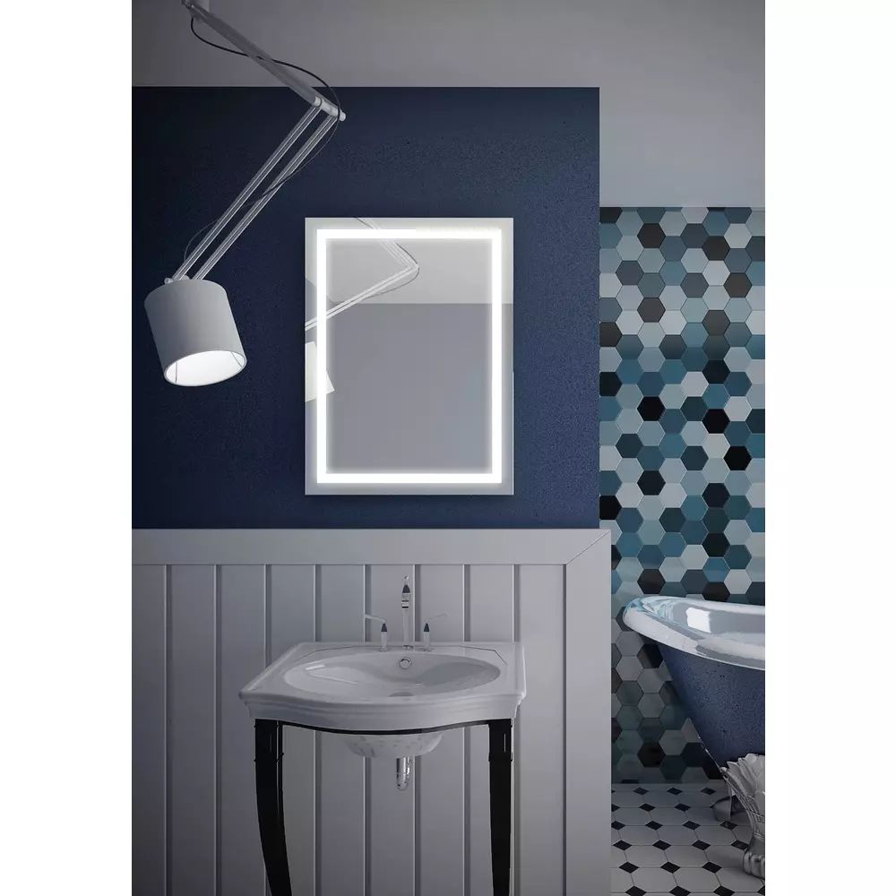 Oglinda reversibila dreptunghiulara LED Dubiel Vitrum Focus 60x80 cm
