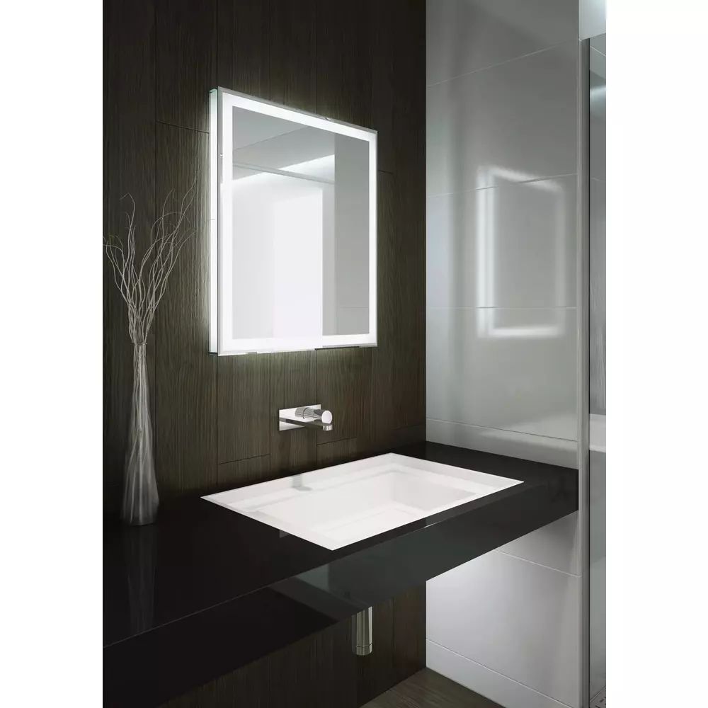 Oglinda reversibila dreptunghiulara LED Dubiel Vitrum Forte 60x80 cm
