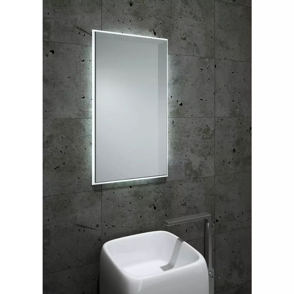 Oglinda reversibila dreptunghiulara LED Dubiel Vitrum Fractal 45x80 cm