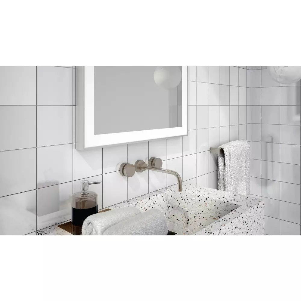 Oglinda reversibila dreptunghiulara LED Dubiel Vitrum Logan Black 60x80 cm