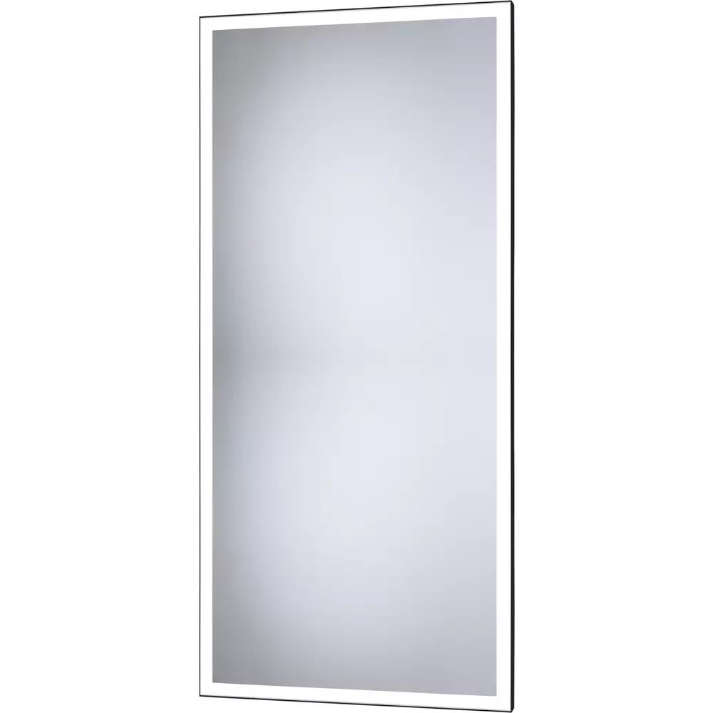 Oglinda reversibila dreptunghiulara LED Dubiel Vitrum Solid Black 50x100 cm