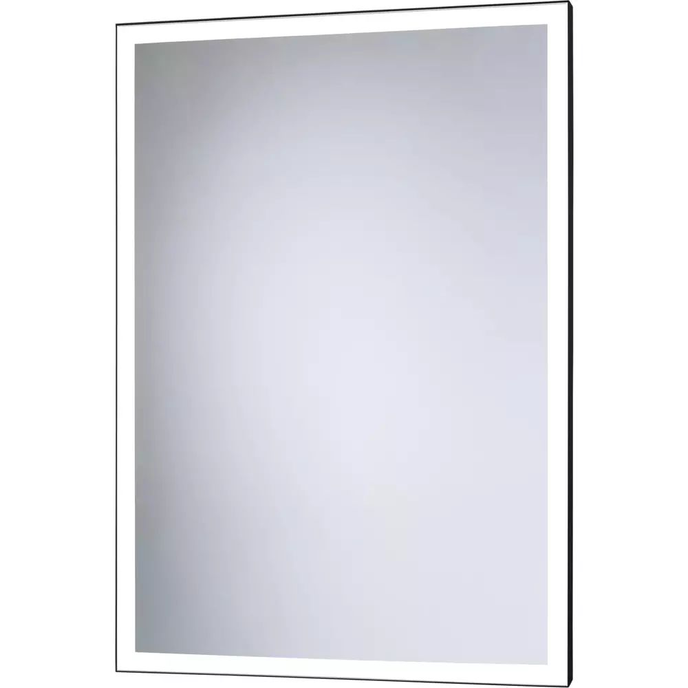 Oglinda reversibila dreptunghiulara LED Dubiel Vitrum Solid Black 50x70 cm