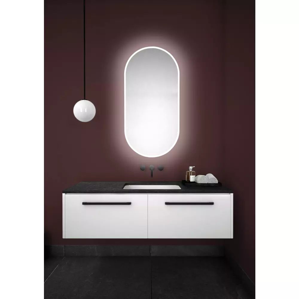 Oglinda ovala LED Dubiel Vitrum Senso Max 50x100 cm