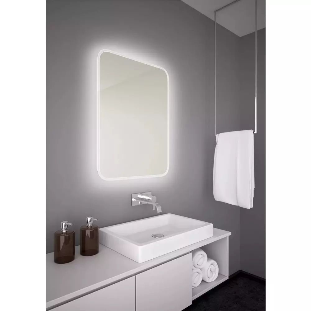 Oglinda reversibila patrata LED Dubiel Vitrum Senso 60x60 cm