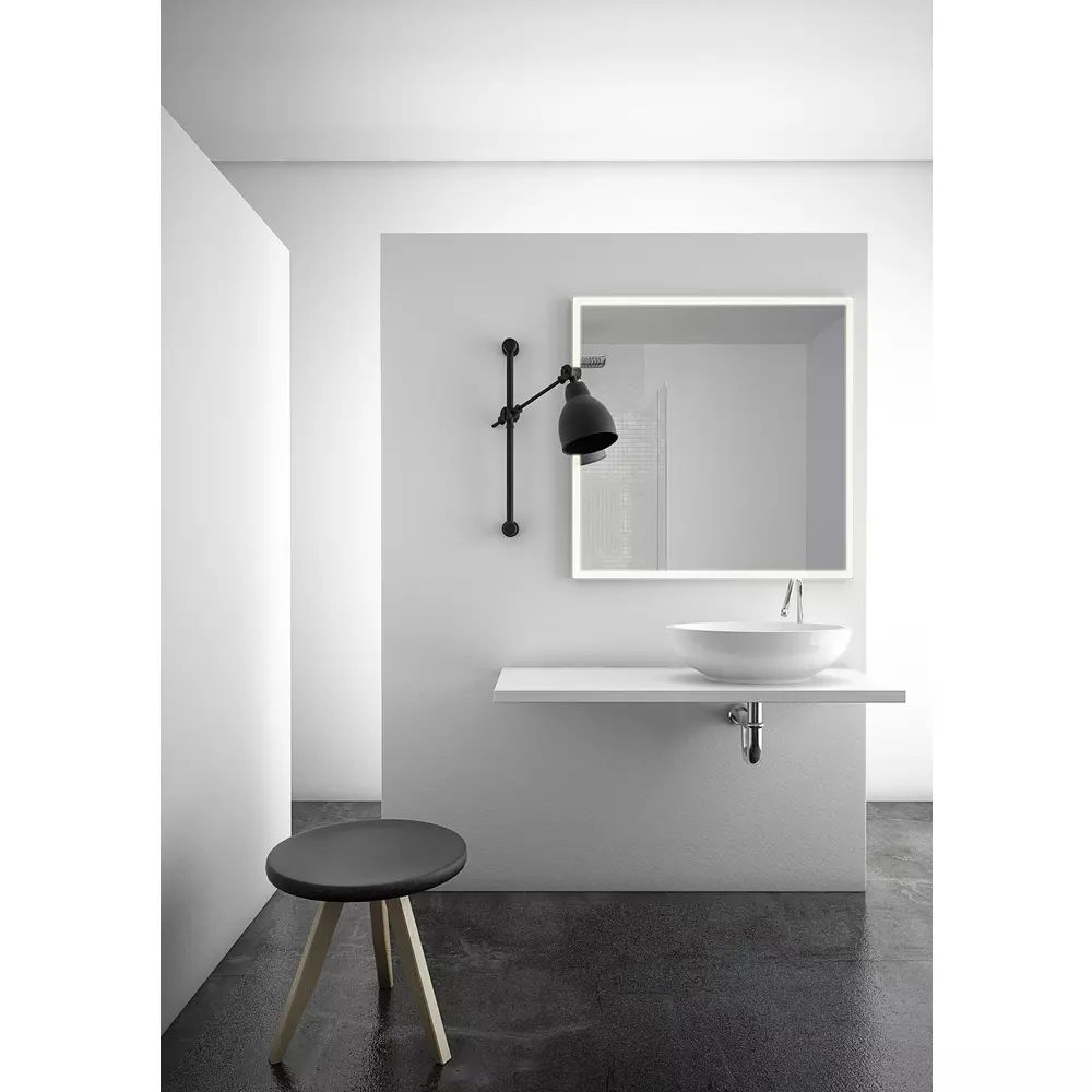 Oglinda reversibila patrata LED Dubiel Vitrum Solid 70x70 cm