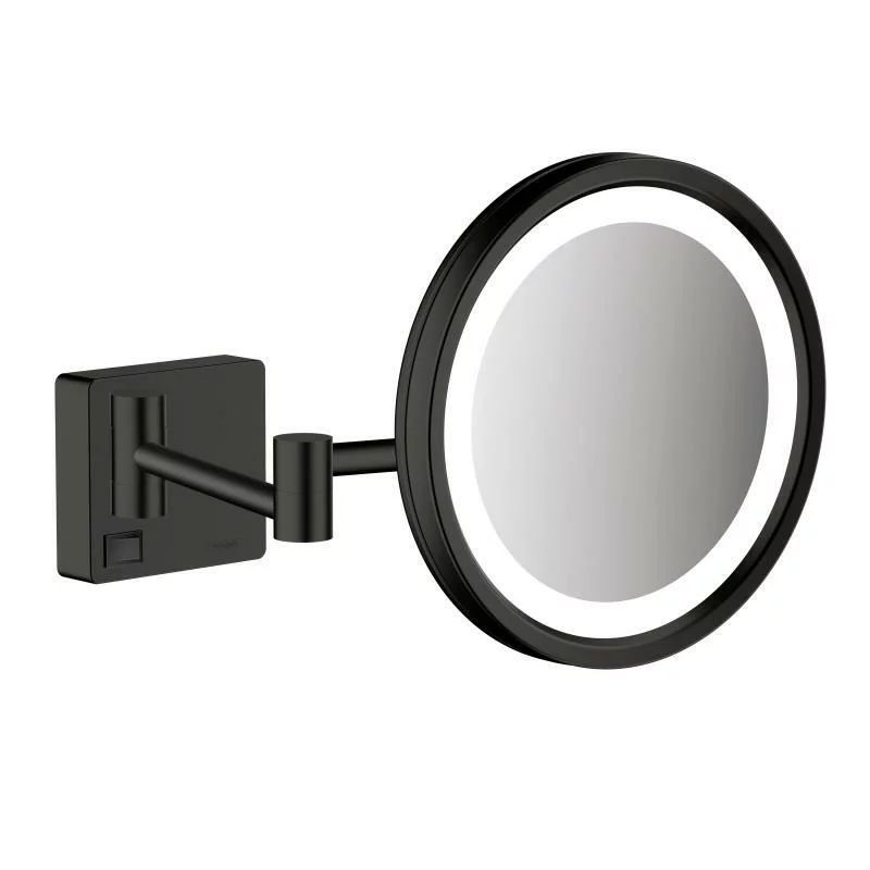 Oglinda Led pentru barbierit negru mat Hansgrohe AddStoris