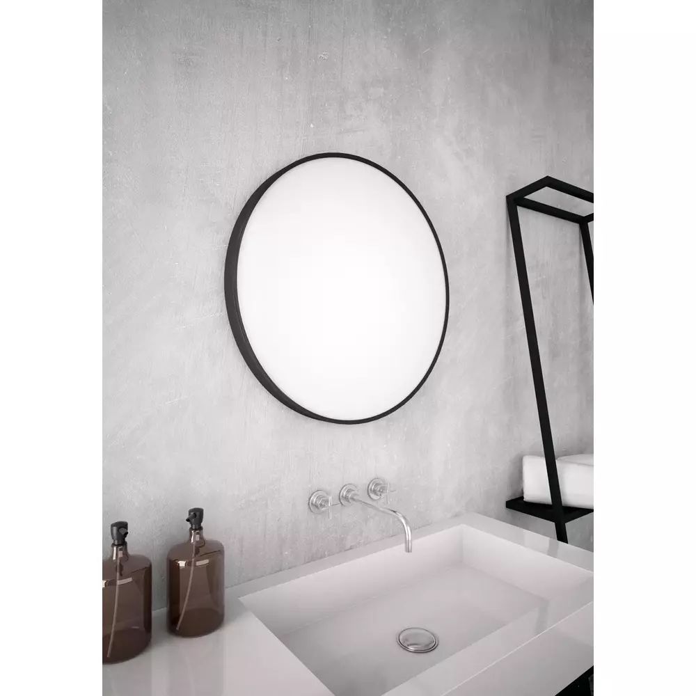 Oglinda rotunda Dubiel Vitrum Nico Kolo Black 60x60 cm